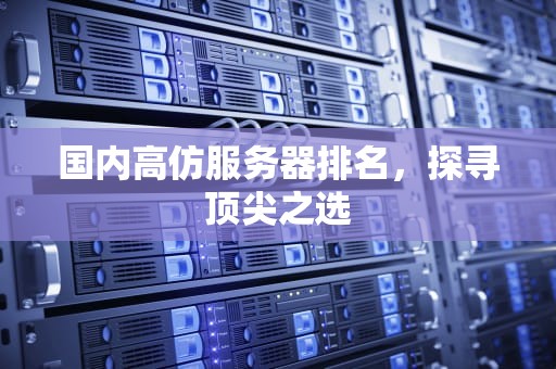 国内高仿服务器排名，探寻顶尖之选