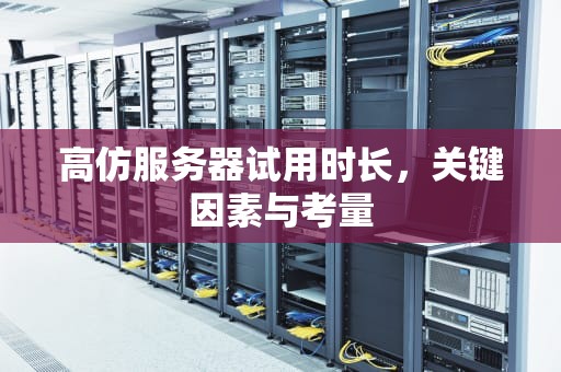 高仿服务器试用时长，关键因素与考量