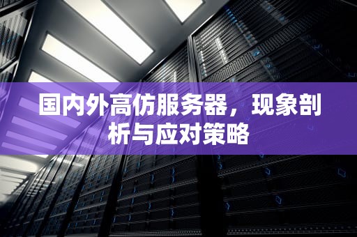 国内外高仿服务器，现象剖析与应对策略
