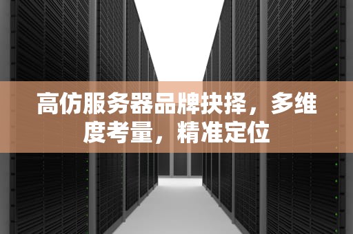 高仿服务器品牌抉择，多维度考量，精准定位