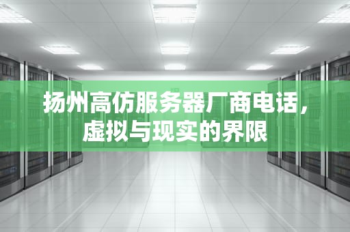 扬州高仿服务器厂商电话，虚拟与现实的界限