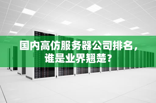 国内高仿服务器公司排名，谁是业界翘楚？