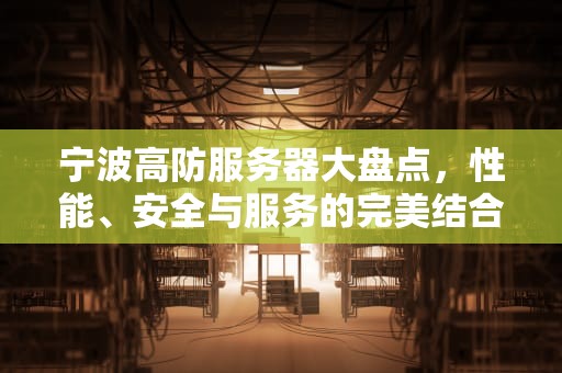 宁波高防服务器大盘点，性能、安全与服务的完美结合