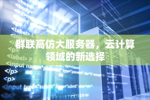 群联高仿大服务器，云计算领域的新选择