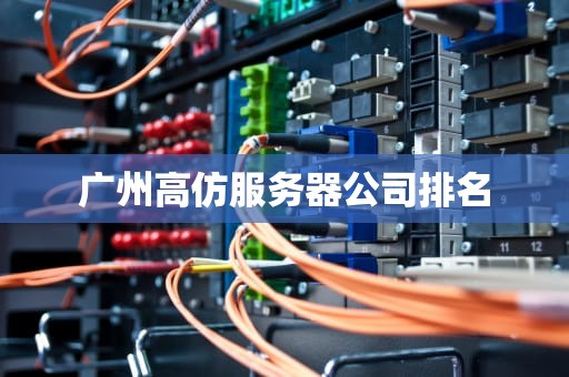 广州高仿服务器公司排名