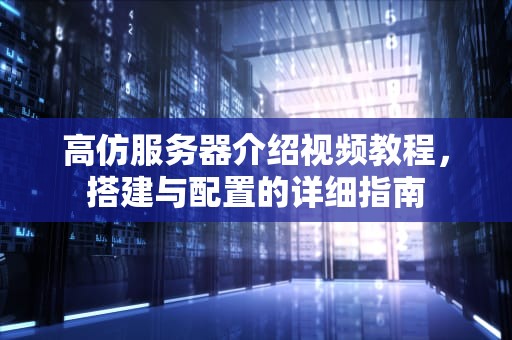 高仿服务器介绍视频教程，搭建与配置的详细指南