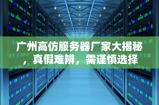 广州高仿服务器厂家大揭秘，真假难辨，需谨慎选择