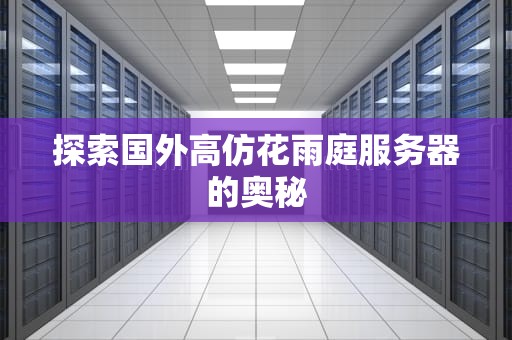 探索国外高仿花雨庭服务器的奥秘