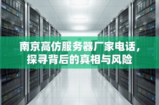 南京高仿服务器厂家电话，探寻背后的真相与风险