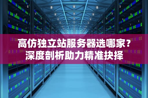 高仿独立站服务器选哪家？深度剖析助力精准抉择