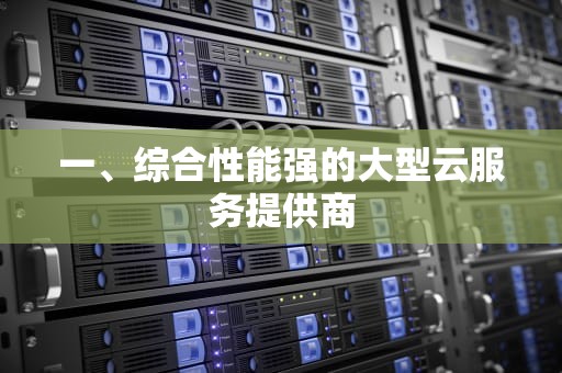 一、综合性能强的大型云服务提供商