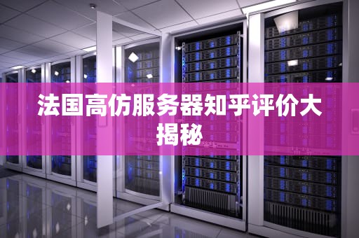 法国高仿服务器知乎评价大揭秘