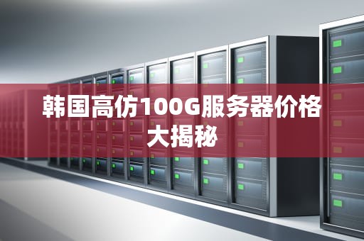 韩国高仿100G服务器价格大揭秘