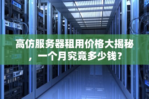 高仿服务器租用价格大揭秘，一个月究竟多少钱？