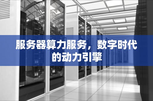 服务器算力服务，数字时代的动力引擎