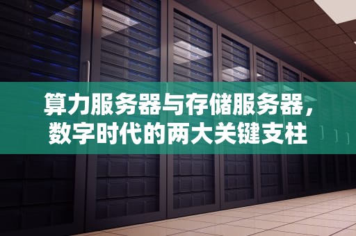 算力服务器与存储服务器，数字时代的两大关键支柱
