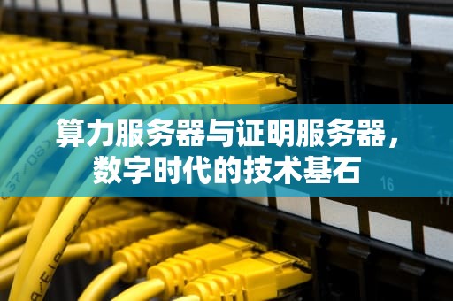 算力服务器与证明服务器，数字时代的技术基石