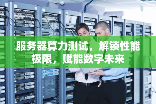 服务器算力测试，解锁性能极限，赋能数字未来
