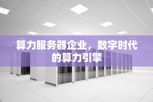 算力服务器企业，数字时代的算力引擎