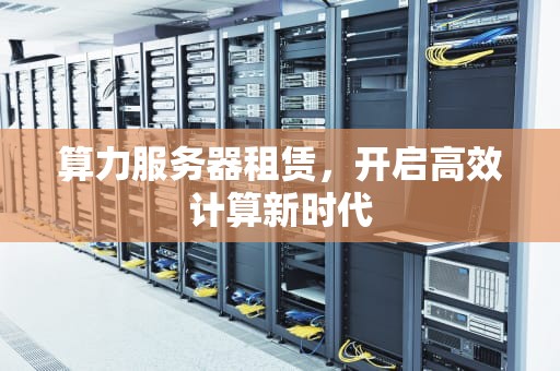 算力服务器租赁，开启高效计算新时代