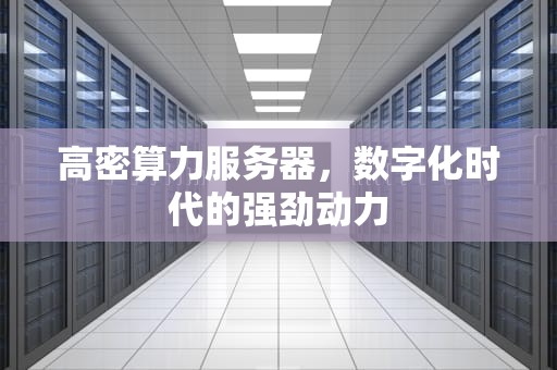 高密算力服务器，数字化时代的强劲动力
