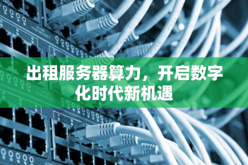 出租服务器算力，开启数字化时代新机遇