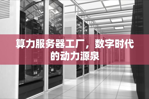 算力服务器工厂，数字时代的动力源泉