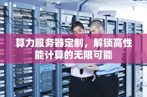 算力服务器定制，解锁高性能计算的无限可能