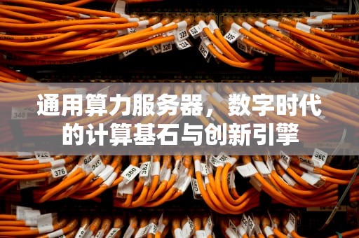 通用算力服务器，数字时代的计算基石与创新引擎