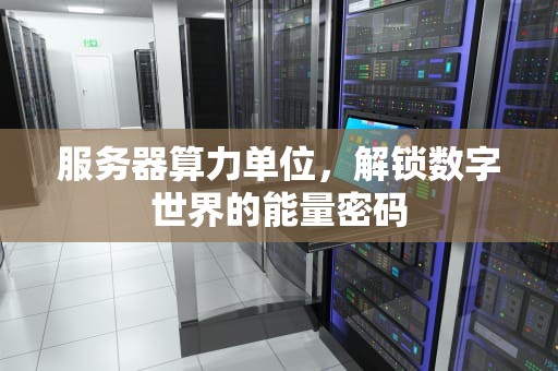 服务器算力单位，解锁数字世界的能量密码