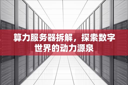 算力服务器拆解，探索数字世界的动力源泉