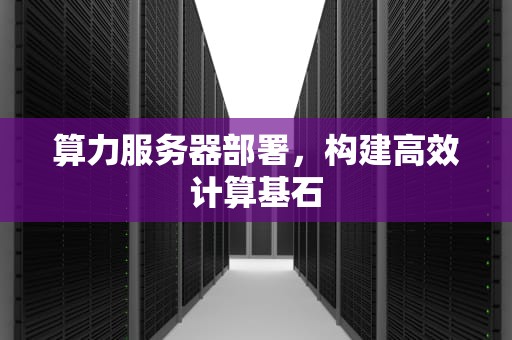 算力服务器部署，构建高效计算基石