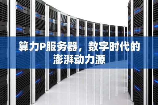 算力P服务器，数字时代的澎湃动力源
