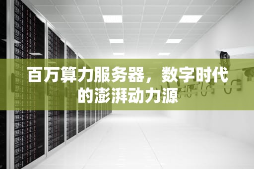 百万算力服务器，数字时代的澎湃动力源