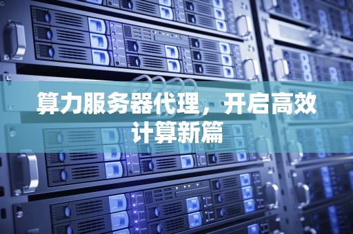 算力服务器代理，开启高效计算新篇