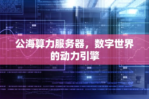 公海算力服务器，数字世界的动力引擎