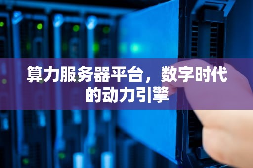 算力服务器平台，数字时代的动力引擎