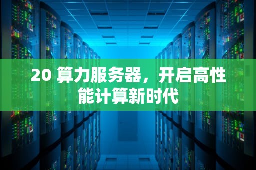 20 算力服务器，开启高性能计算新时代