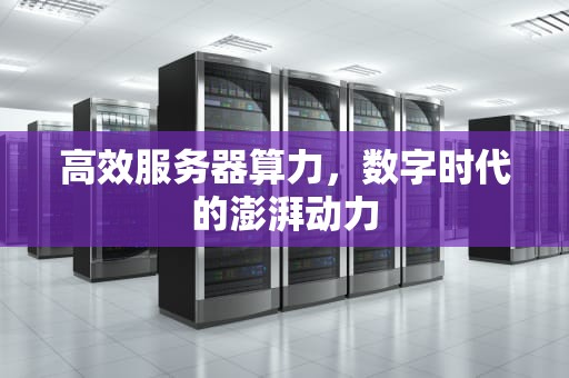 高效服务器算力，数字时代的澎湃动力