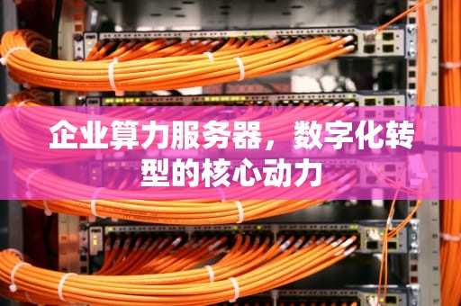 企业算力服务器，数字化转型的核心动力