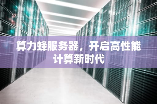 算力蜂服务器，开启高性能计算新时代
