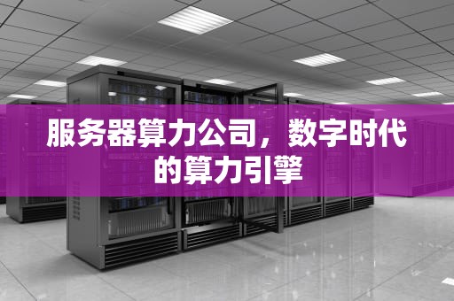 服务器算力公司，数字时代的算力引擎