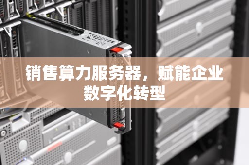 销售算力服务器，赋能企业数字化转型