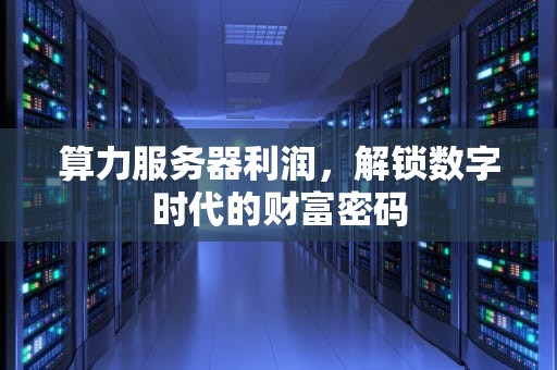 算力服务器利润，解锁数字时代的财富密码