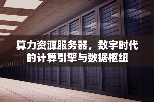 算力资源服务器，数字时代的计算引擎与数据枢纽