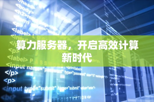 算力服务器，开启高效计算新时代