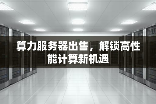 算力服务器出售，解锁高性能计算新机遇
