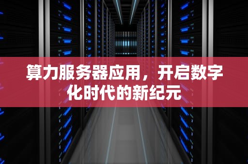 算力服务器应用，开启数字化时代的新纪元