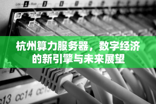 杭州算力服务器，数字经济的新引擎与未来展望