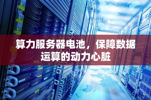 算力服务器电池，保障数据运算的动力心脏